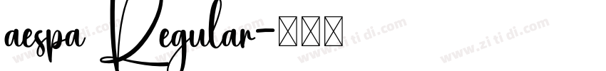 aespa Regular字体转换